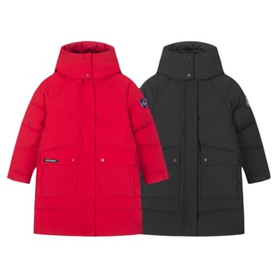 水孩儿儿童羽绒服三防长款冬装男童大童宝宝女童外出厚防寒服外套