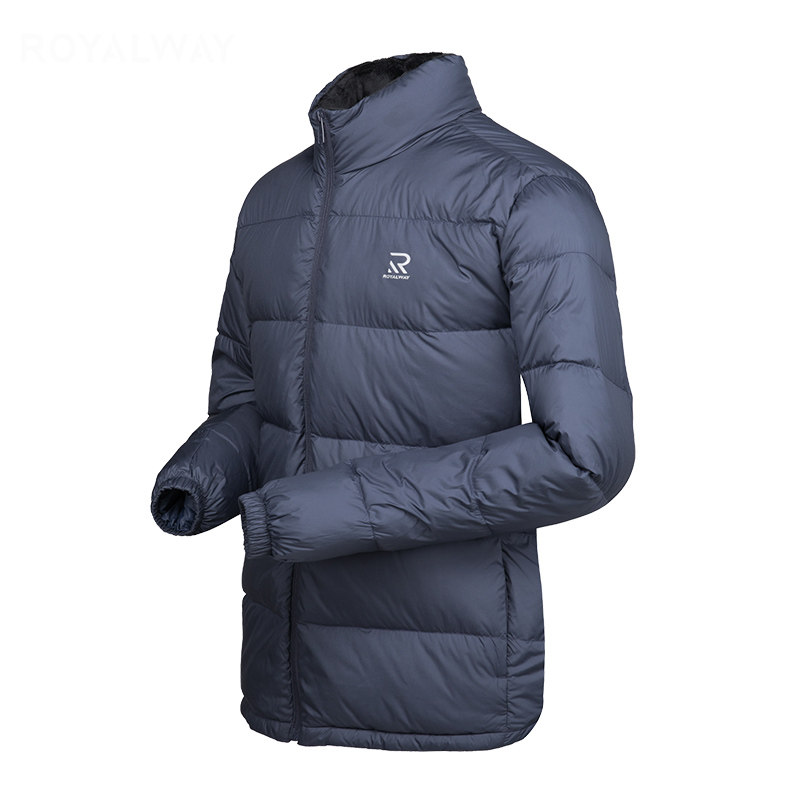 ROYALWAY立领羽绒服男毛领90鸭绒