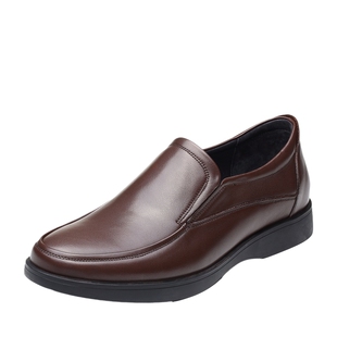 森达专柜同款一脚蹬套脚乐福豆豆舒适商务正装休闲男皮鞋1VQ09CM9
