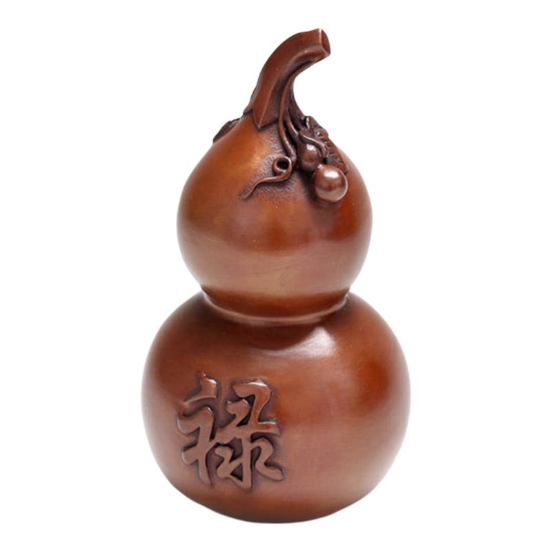 铜聚德纯铜葫芦福禄聚财摆件