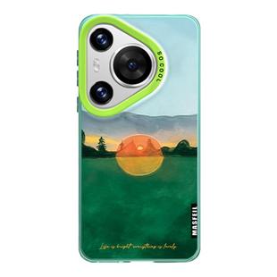 ANGYING × 落日归心海适用华为Pura80手机壳磁吸p70/p60pro新款网红p50创意p40艺术家带支架保护套高级Ultra