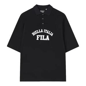 FILA斐乐POLO衫情侣款夏季短袖宽松透气多彩美式上衣女翻领T恤男