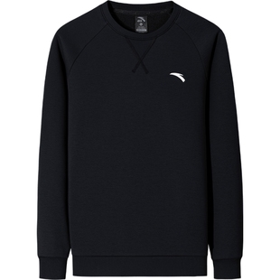 安踏运动卫衣男装2025新款冬季加绒保暖长袖套头衫通勤休闲运动服