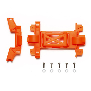 原装田宫四驱车配件95681 MS MSL底盘荧光橙强化马达盖避震车配件