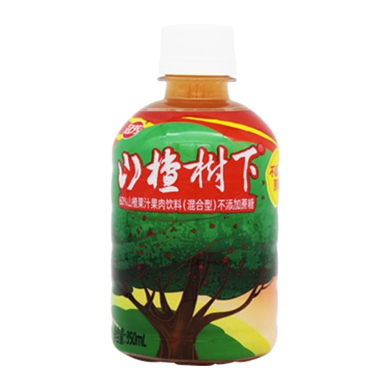 冠芳山楂树下(不添加蔗糖)山楂汁网红饮料饮品350ml*24瓶整箱