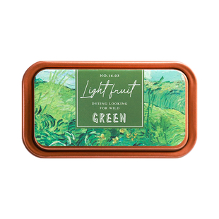 复古油画铁盒印台儿童彩色橡皮章手印指纹高档油性手帐印章印泥