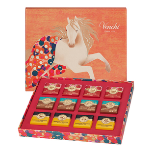 【新年限定】Venchi树莓黑巧克力方片礼盒进口高端零食生日送礼物