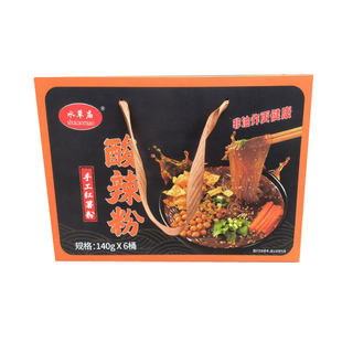 山西晋城特色阳城水草庙酸辣粉140g*6桶礼盒装手工红薯粉夜宵宿舍
