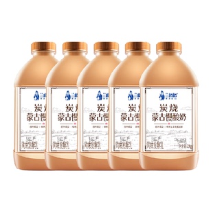 兰格格草原酸奶炭烧熟酸奶720g*5瓶生鲜低温生牛乳发酵 家庭囤货