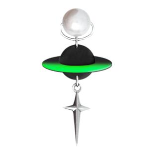 TELLEAR陶野软陶泥珍珠耳环黑洞饰土星球秋冬2025朋克摇滚韩设计