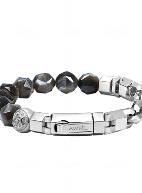 AWNL黑金太阳石五行补火手链