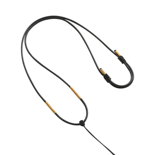 手工编织项链绳玉坠黄金挂件平安扣吊坠挂绳黑色皮绳红绳挂脖女男