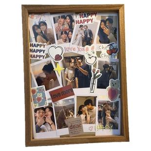 周年结婚纪念日情侣照片拍立得diy相册相框仪式感小摆件摆台礼物