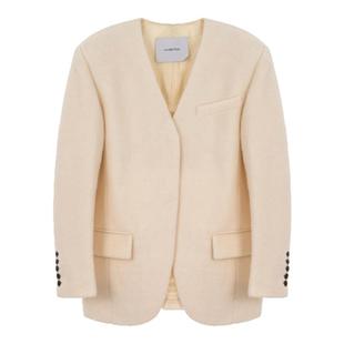 pushBUTTON 日常通勤女士直筒休闲长袖外套银泰百货301574