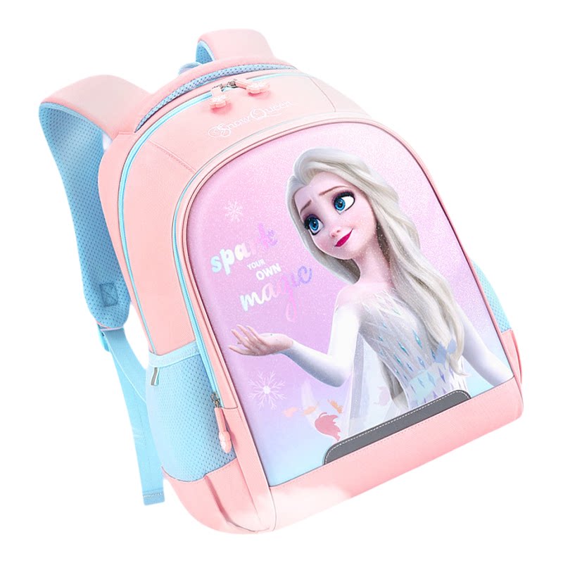 Disney迪士尼冰雪奇缘艾莎公主书包小学生女轻便护脊减负双肩背包
