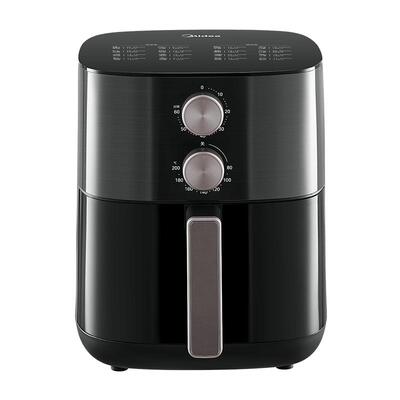 美的0涂层空气炸锅不锈钢双热源