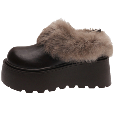 永希女鞋一脚蹬小个子防滑雪地靴