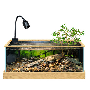 新款玻璃鱼缸原生南美溪流缸造景家用客厅小型金鱼缸生态龟缸