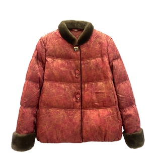 专柜品牌高端轻奢鹅绒羽绒服女士国风立领水貂毛拼接设计感鹅绒服