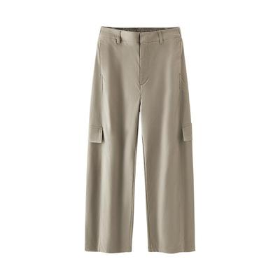 森马纯色工装宽松弯刀休闲裤女