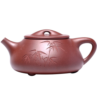 百年利永紫砂博物馆 宜兴紫砂壶全手工茶壶景舟相明石瓢等比复刻