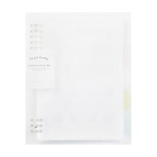 日本KOKUYO国誉Campus淡彩曲奇柔光系列大容量可拆卸活页夹笔记本A5\B5\A4活页本8孔不硌手活页本透明外壳
