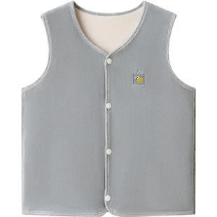 红豆儿童摇粒绒马甲秋冬男童女童中大童内搭外穿保暖背心新款马夹