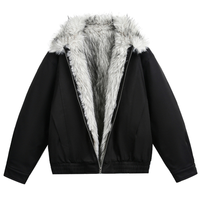 DESIGNSECRETS 25FW美式解构毛领座山雕棉服男款潮牌保暖棉衣外套