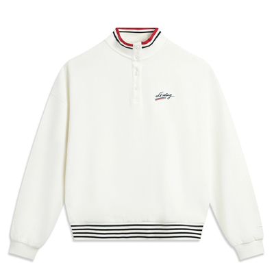 李宁时尚百搭无帽套头卫衣