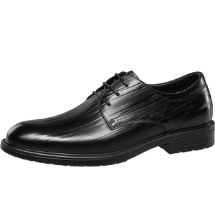 康奈皮鞋男正装商务2026春季新款男鞋头层牛皮办公宴会系带德比鞋