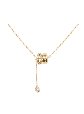 Missure欧美锆石女镀金锁骨链