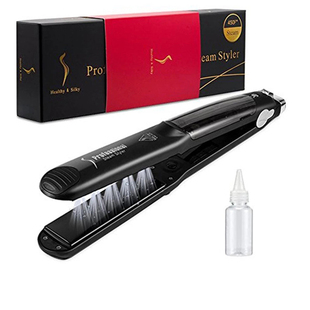 Professional Argan Oil Steam Hair Straightener Flat Iron Inj