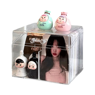 小卡收纳盒透明分格翻盖明星吧唧周边自印片防尘小马宝莉卡展示盒