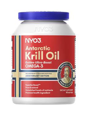 挪威品牌NYO3纯南极金质阿蒙森磷虾油磷脂鱼油升级90粒omega-3