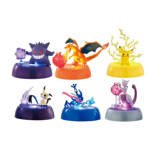 【自营】万代扭蛋发光宝可梦皮卡丘 喷火龙耿鬼 技能特效摆件盲盒