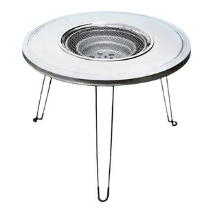 围炉煮茶烤火炉套装家用室内户外围聚野炊露营碳烤烧烤用桌子全套