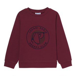 Jacadi亚卡迪法国男童抓绒卫衣春秋新款童装舒适亲肤上衣2042432