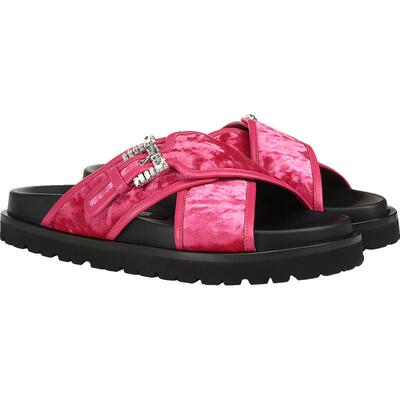 Sergio Rossi/SR女鞋SR TWENTY BUCKLE系列平底凉鞋拖鞋