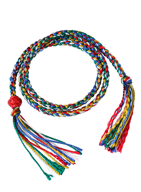 100%桑蚕丝桃花韵多圈手链粉色女