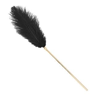 黑色鸵鸟 金属手柄羽毛棒 小棒子