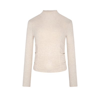 郁香菲优雅修身半高领针织衫