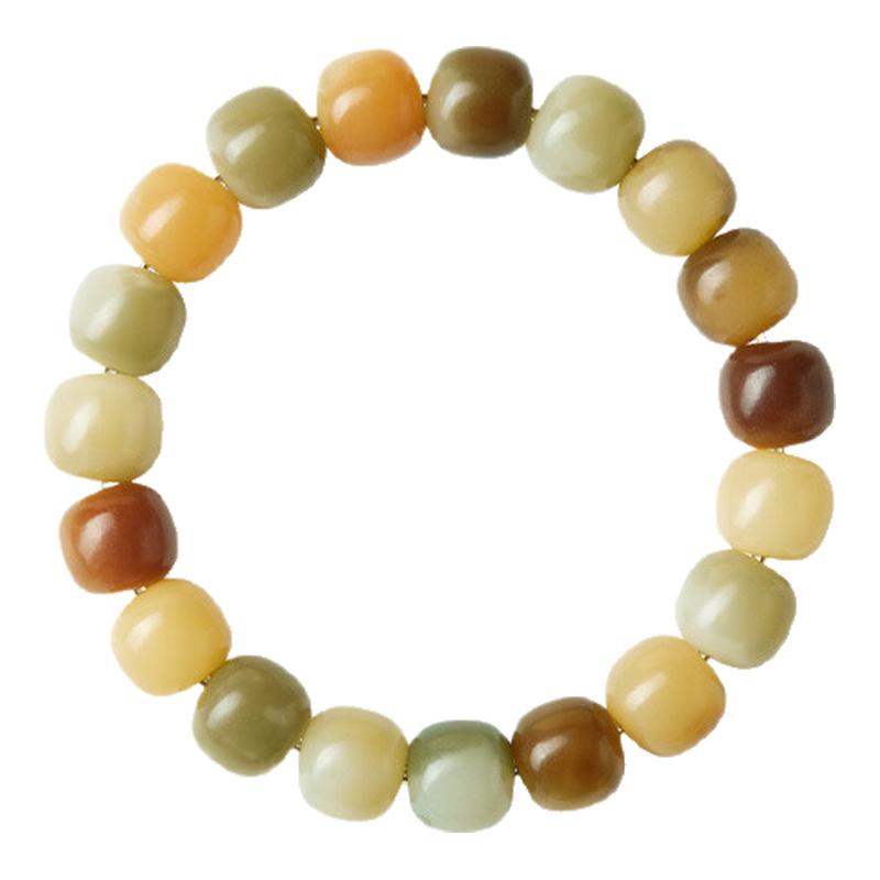 普陀山玉化老料白玉菩提手串精选菩提子盘玩女士文玩手链男