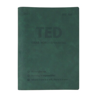 ted精读计划演讲文字稿英语演讲笔记中英文双语短文20篇活页本B5