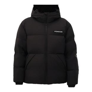 骆驼企鹅联名羽绒服秋冬季男款防泼水防风蓄热内里连帽短款面包服