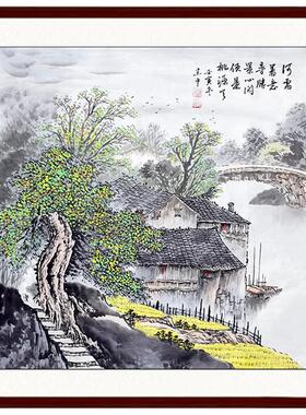 纯手工玄关餐厅书房国画破损包赔