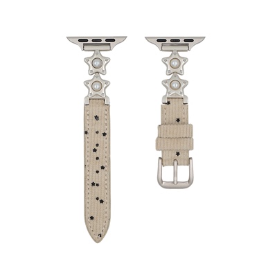 适用iWatch秋冬灯芯绒繁星表带