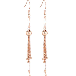 925纯银流苏耳线空托女 简约日韩diy珍珠耳坠托 翡翠耳环耳扣配件