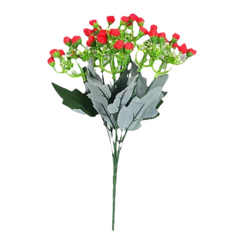 仿真花米兰苞多色6头小玫蕾