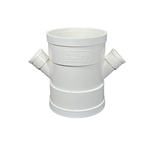 PVC排水管配件斜四通下水管配件PVC斜四通排污管管件家用pvc四通