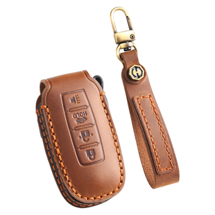 23款启辰D60EV钥匙套车D60启辰T60EV四键智能遥控高档真皮包扣男